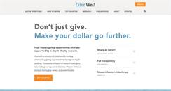 Desktop Screenshot of givewell.org