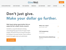 Tablet Screenshot of givewell.org